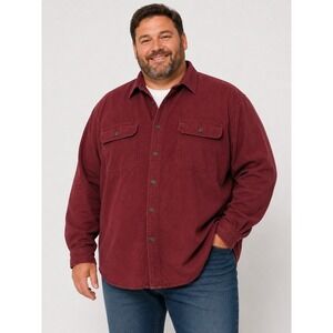 C.E. Schmidt Workwear Flannel Shirt Mens 2X Burgundy Gorpcore Workwear Rugged